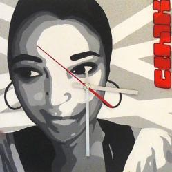 Portrait Personnalisé sur Horloge 30X30